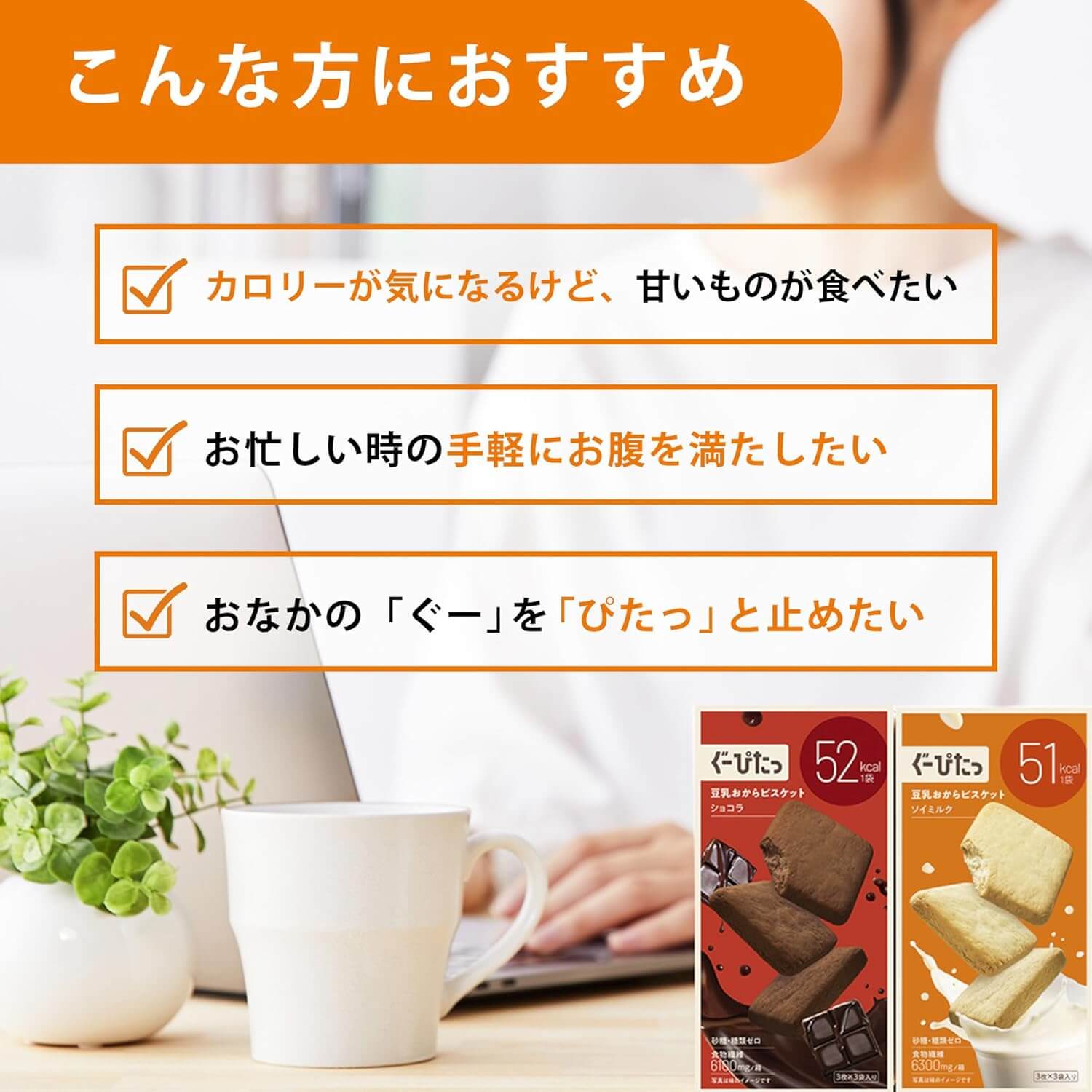 豆乳おからビスケット ソイミルク＆ショコラ 大袋 (個包装50袋入り / 1袋3枚入り) クッキー