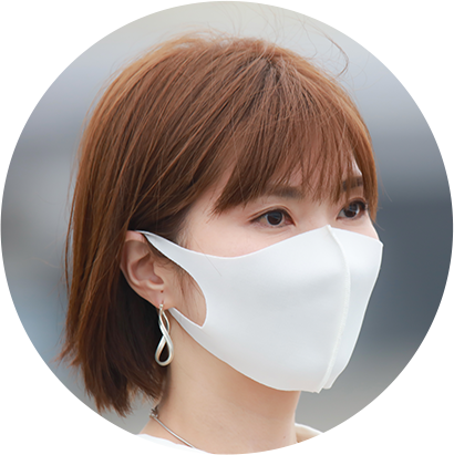 マスクを着用した写真