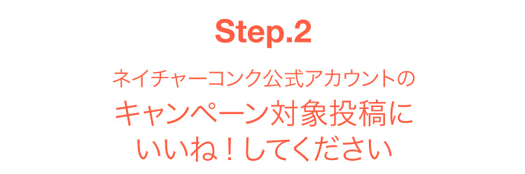 Step.2 キャンペーン対象投稿にいいね！してください