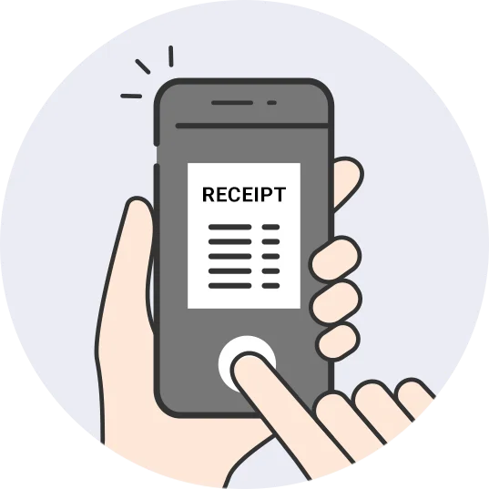 レシート撮影イメージ
