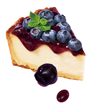 ブルーベリチーズケーキの写真