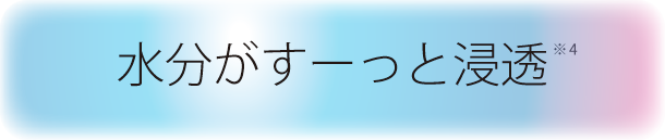 水分がすーっと浸透